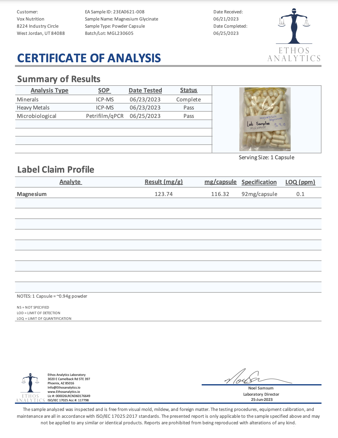 Clean Magnesium Glycinate